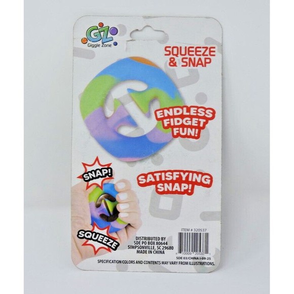 Giggle Zone GZ Squeeze & Snap Compact/Small Sensory Fidget FunToy Multicolor NEW - Picture 2 of 6